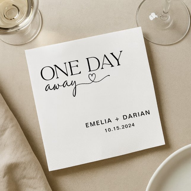 One Day Away Wedding Rehearsal Dinner Napkins (Creator Uploaded)