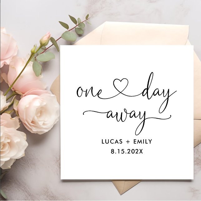 One Day Away Wedding Rehearsal Dinner Napkins (Creator Uploaded)
