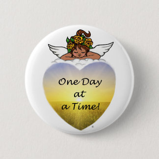 One Day Ethnic Angel 2 Inch Round Button