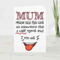 One Day I Will Move Out Funny Mothers Day