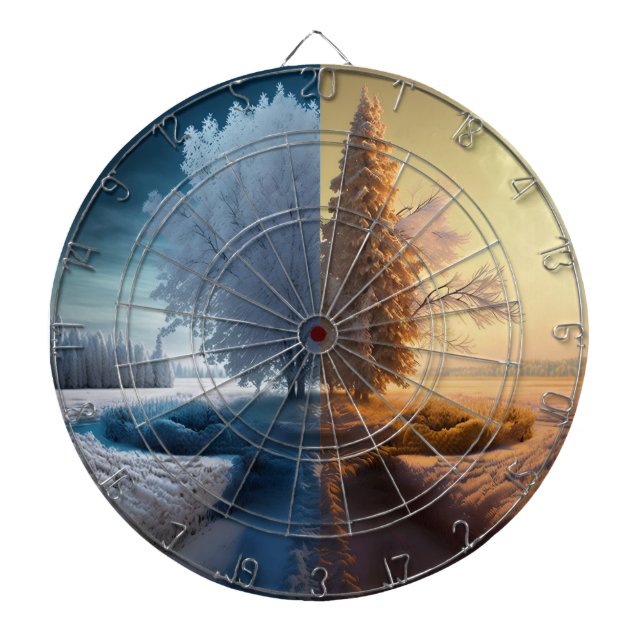 One day in winter dartboard (Front)