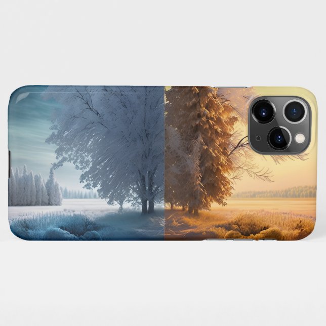One day in winter iPhone case (Back Horizontal)