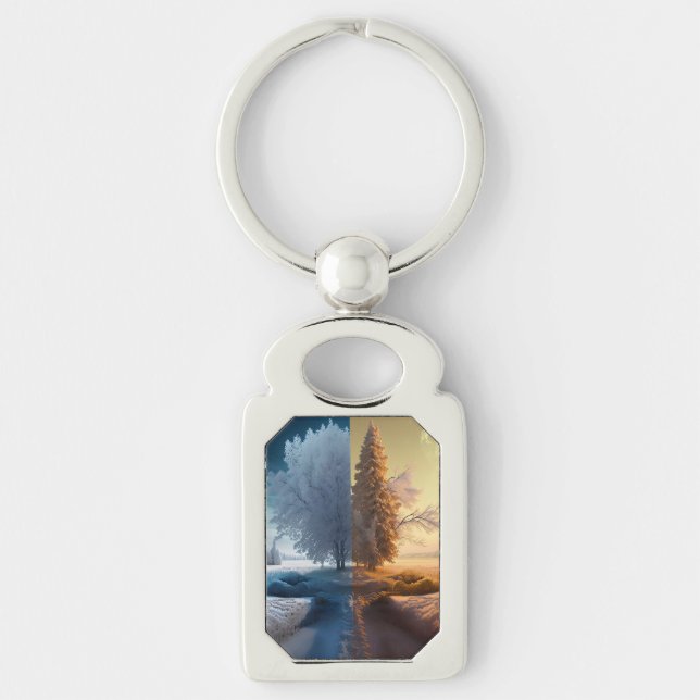 One day in winter keychain (Front)