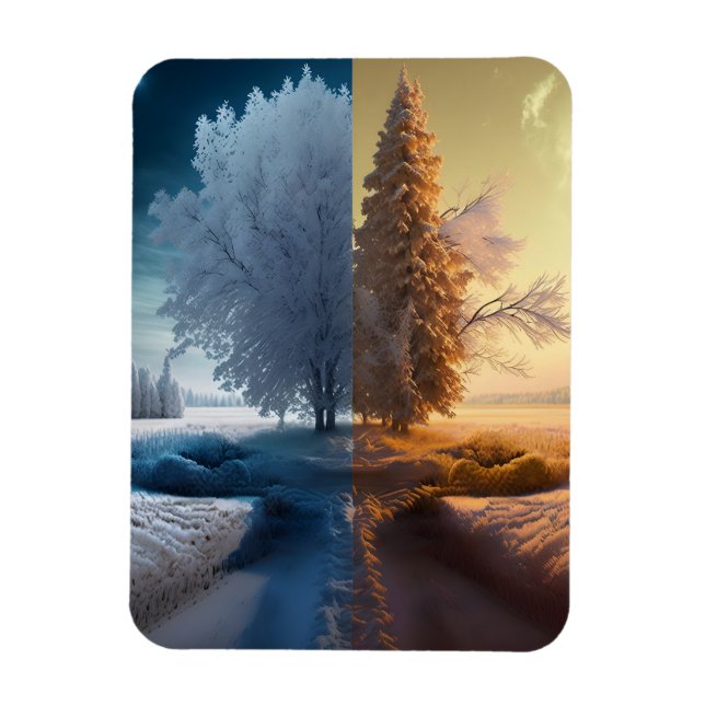 One day in winter magnet (Vertical)