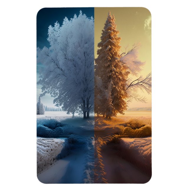 One day in winter magnet (Vertical)