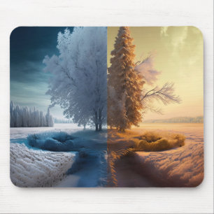 One day in winter mouse pad