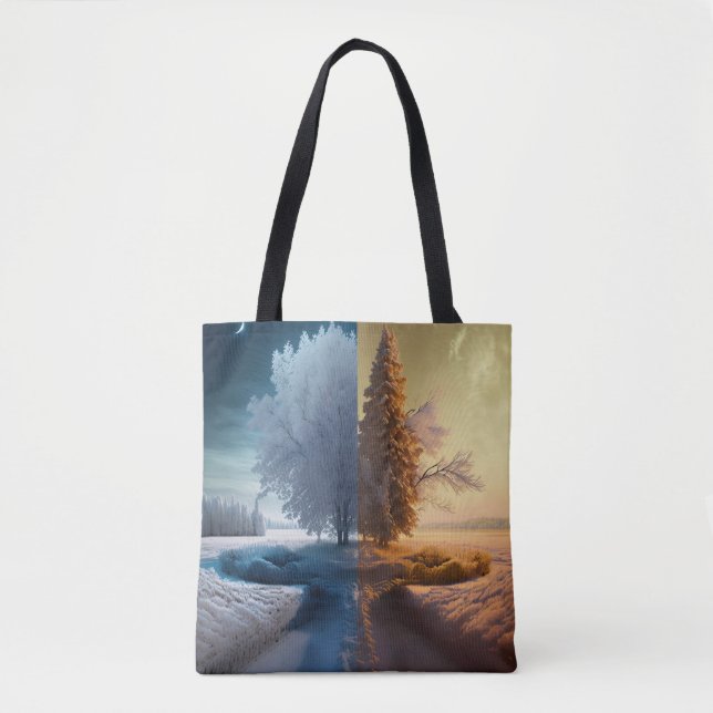 One day in winter tote bag (Front)
