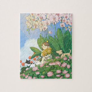 One day picking flowers and catching butterflies jigsaw puzzle