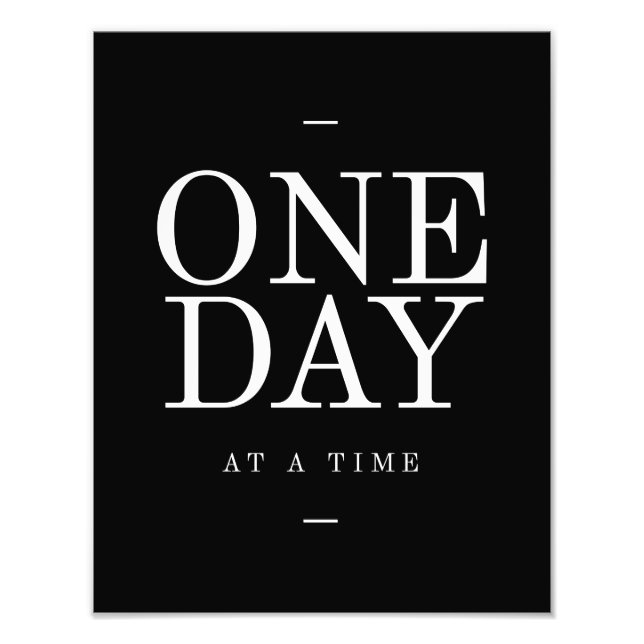 One Day Study Motivational Quote Poster (Front)