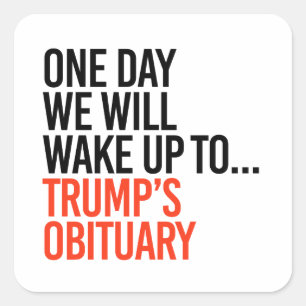 One day we will wake up square sticker