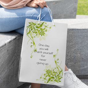 One Day, You Will Thank Yourself Quote Medium Gift Bag