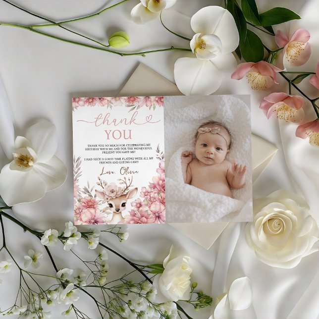 One-deer-ful Photo Thank You Card (Creator Uploaded)