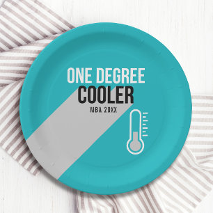 One Degree Cooler Modern Personalized Graduation Paper Plate