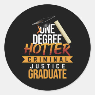 One Degree Criminal Justice Future Police Classic Round Sticker