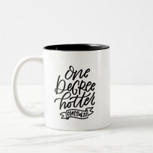 One Degree Hotter 2022 Handlettered  Two-Tone Coffee Mug