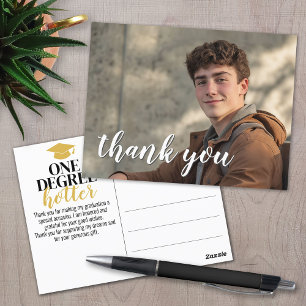 One Degree Hotter - Graduation Thank You - Photo Postcard