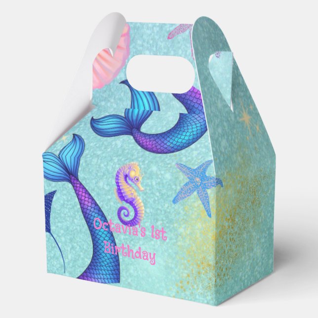 One-der the Sea First Birthday  Favor Box (Front)