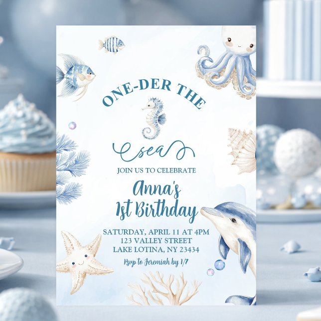 One-der the sea first birthday invitation (Creator Uploaded)
