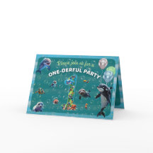 One-derful Party Custom Folded Horizontal Invite
