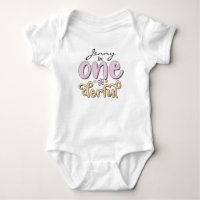 "One-derful", Personalized Name, flowers design
