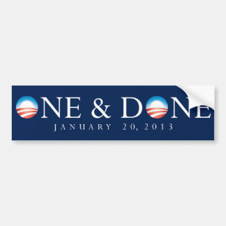 One & Done Obama Bumper Sticker
