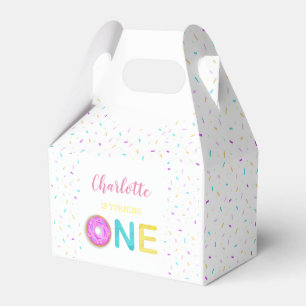 ONE doughnut birthday Favor Box