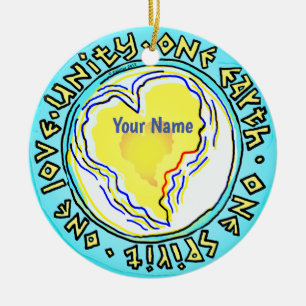 One Earth  Ceramic Ornament