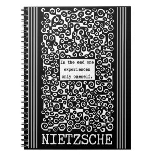 One EXPERIENCES only oneself quote by Nietzsche Notebook
