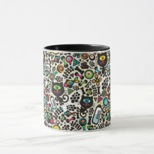 One Eyed Black Cat Mug