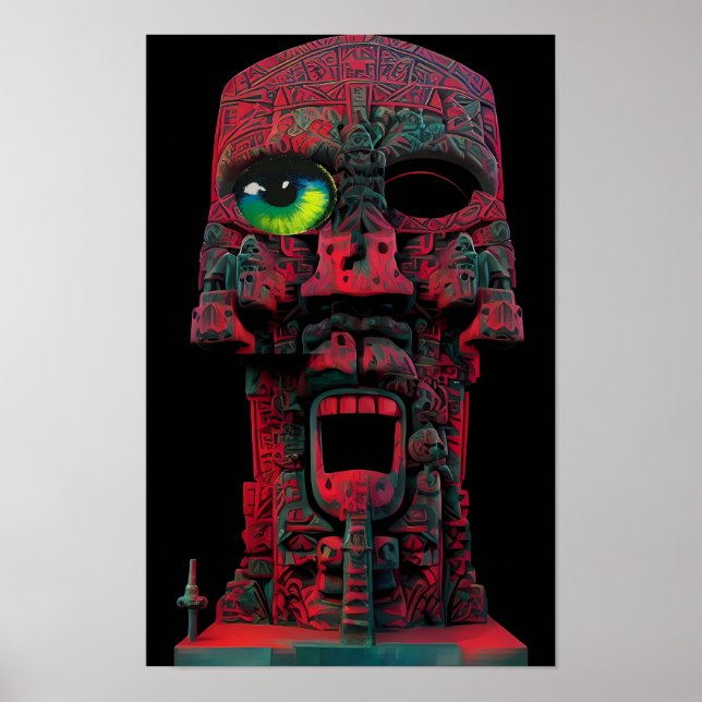 One-Eyed God Ken Gauge Fantasy Tiki Poster (Front)