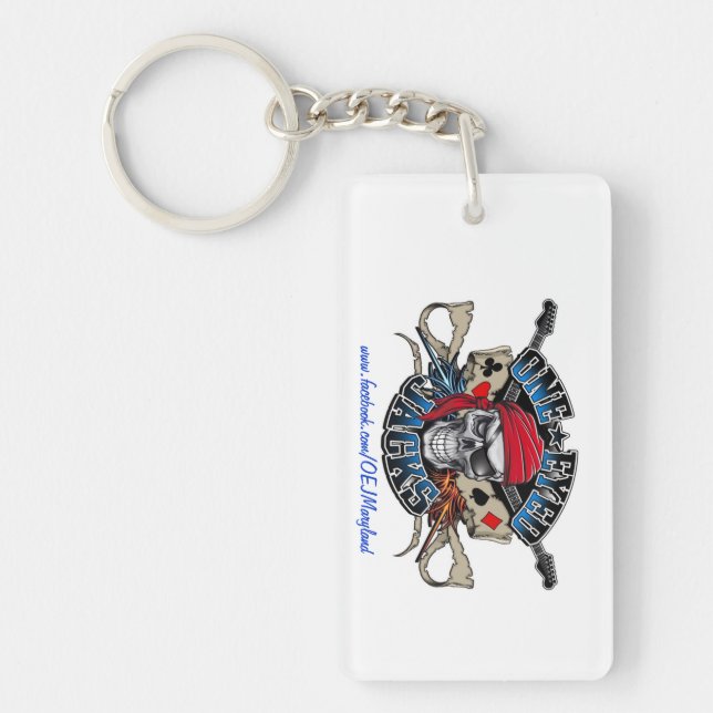 One Eyed Jacks Keyring (Rectangle) (Front)