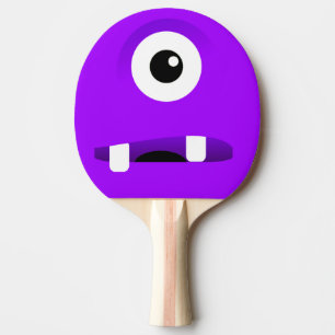 One-eyed Purple Monster Ping-Pong Paddle