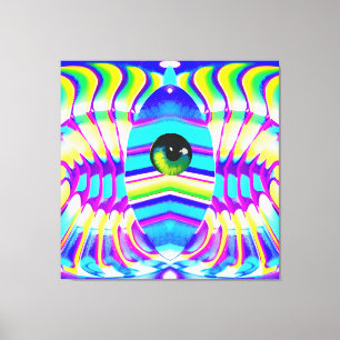 One-Eyed Star Beast Ken Gauge Psychedelic Art Canvas Print
