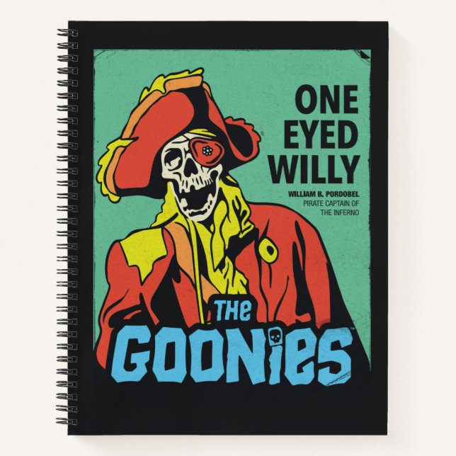 One-Eyed Willy Pirate Captain of The Inferno Notebook (Front)