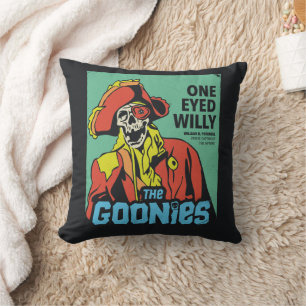 One-Eyed Willy Pirate Captain of The Inferno Throw Pillow