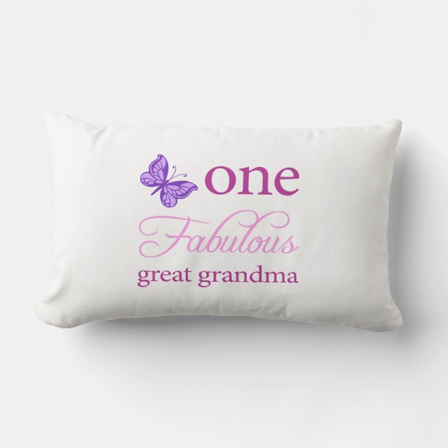 One Fabulous Great Grandma Lumbar Pillow (Front)