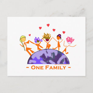 One Family - Earth Postcard