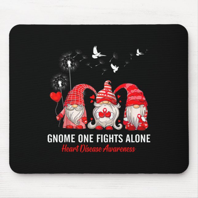 One Fights Alone Heart Disease Awareness  Mouse Pad (Front)