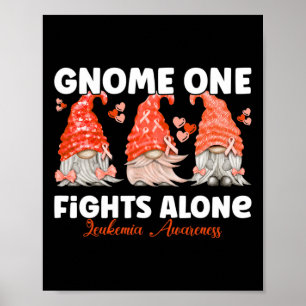 One Fights Alone Orange Leukaemia Awareness 1  Poster