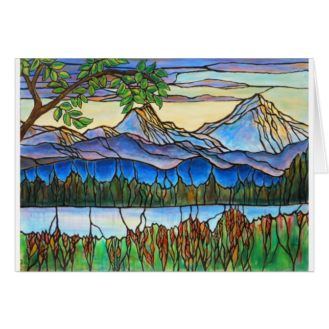 "One Fine Day" Stained Glass Landscape Art! (Front Horizontal)