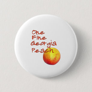 One Fine Georgia Peach 2 Inch Round Button