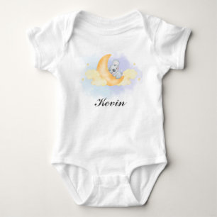 One First Birthday Name Koala and Moon Baby Bodysuit