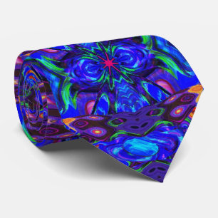 One Fish, Two Fish, Blowfish, Blue Fish abstract Tie