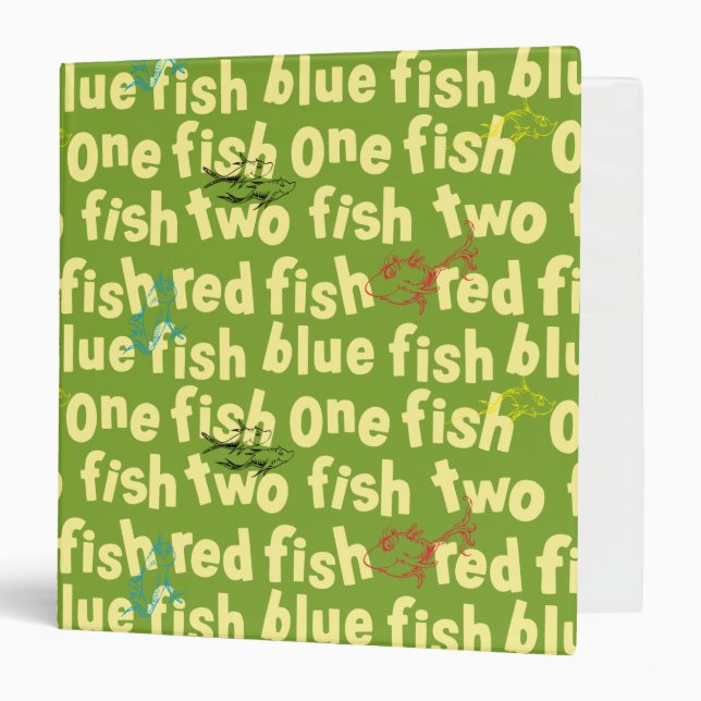 One Fish Two Fish Typography Pattern Binder (Front/Inside)