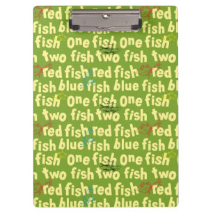 One Fish Two Fish Typography Pattern Clipboard
