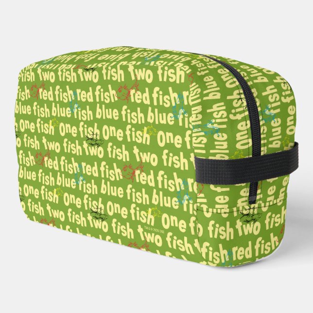 One Fish Two Fish Typography Pattern Dopp Kit (Left Corner)