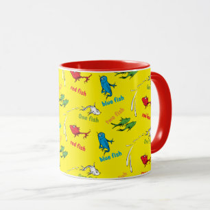 One Fish Two Fish Yellow Pattern Mug