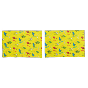 One Fish Two Fish Yellow Pattern Pillowcase