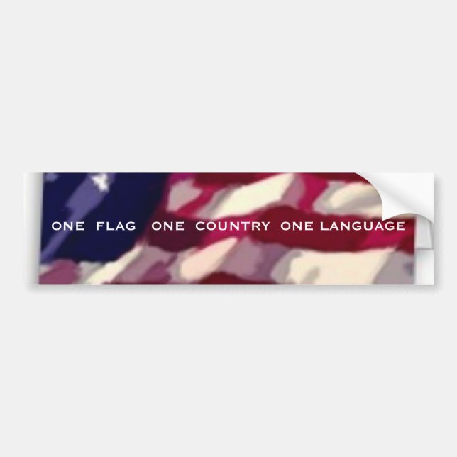 One Flag One Country One language Bumper Sticker (Front)