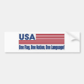 One Flag One Nation One Language Bumper Sticker